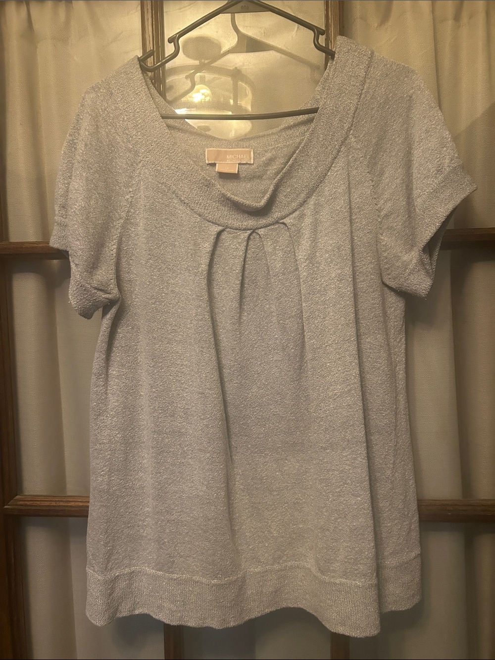 MICHAEL Michael Kors Heather Gray Short-Sleeve Knit Tunic